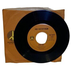 Kris Kristofferson Why Me/Help Me (7" Vinyl, 1973, 45 RPM) Monument ZS7 8571 VG+